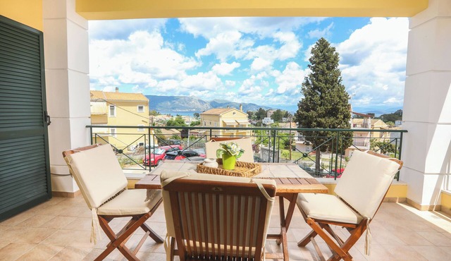 Smart Home Corfu Two-Bedroom Apartment with Terrace and Sea View in Potamos