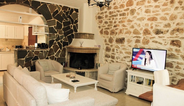 Stone House near Agios Spyridon Beach | 2BR & BBQ in Peritheia