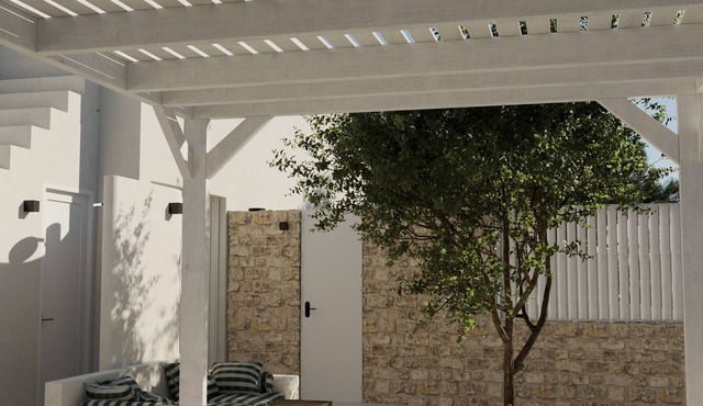 Theros Luxury apartments - 5 minutes from the beach. Hot tub and BBQ facilities. in Στεγνά