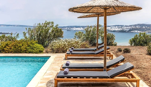 Turquoise 2 Bedroom Villa Sea View Private Pool in Kolympithres