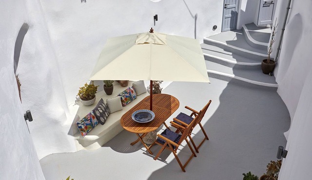 Two Cave Houses with Private Garden Courtyard in Megalochori