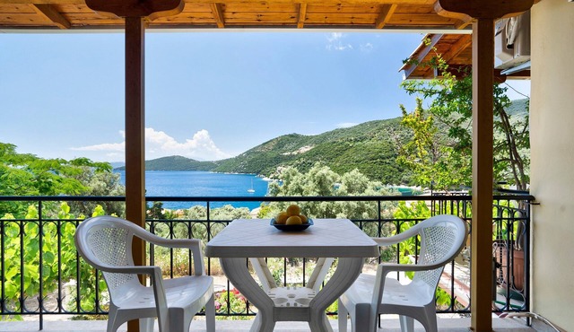 Vardia Studio A Holiday Apartment with Sea View, Wi-Fi & Balcony in Lefkada