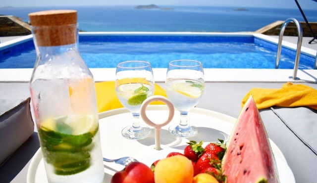 Villa Ariadne, Divine Sea Views, Private Pool, Furnished Terrace, Andros in Andros