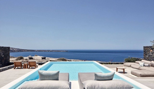 Villa Asterionis, Divine Sea Views, Private Pool, Furnished Terrace, Sanrotini in Santorini
