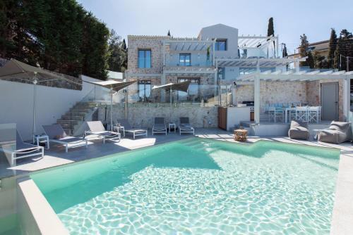 Villa Costele with Private Sandy Beach in Corfu