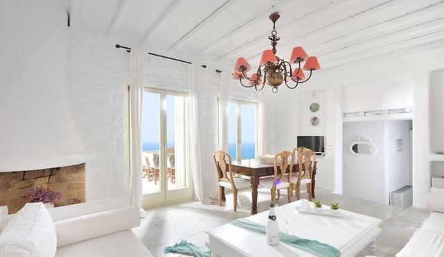 Villa Megista Blue, Grand shared pool, Garden in Cyclades