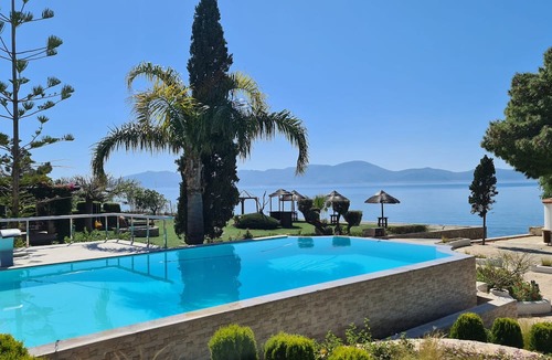 Pigadia Villa | Private beach villa w/pool, sport court & pier