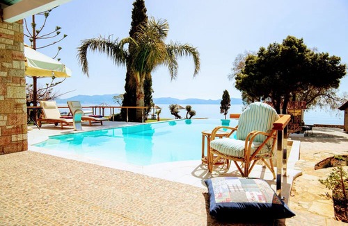 Pigadia Villa | Private beach villa w/pool, sport court & pier