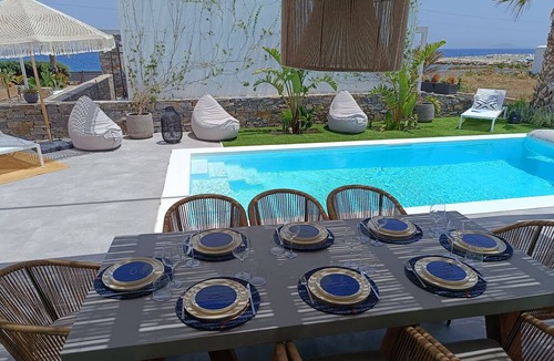 Ampelas Villa | Brand-New Luxurious Private Seafront Villa with Private Pool right on the seann