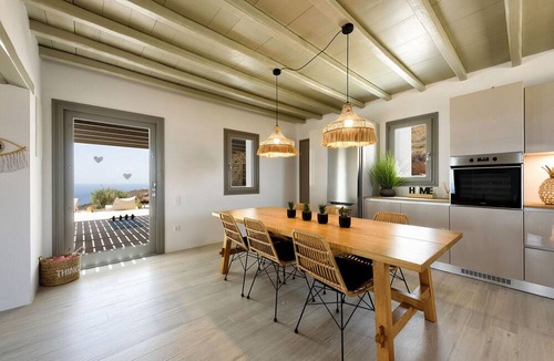 Piso Livadi Villa | Rising Moon villa with pool, near the beach