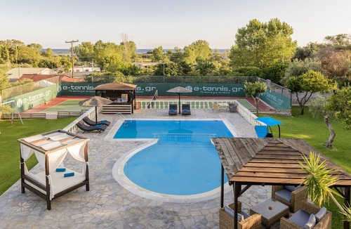 Chalikounas Villa | Villa Maxim, Private Pool & Tennis Court includedn