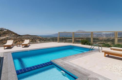 Kamilari Villa | Villa Ovgoro - Luxury 3-Level Villa with Heated Pool, Jacuzzi and Panoramic Views