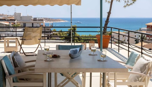 2BD Luxury Sea View Penthouse in Astir Beach in Vouliagmeni