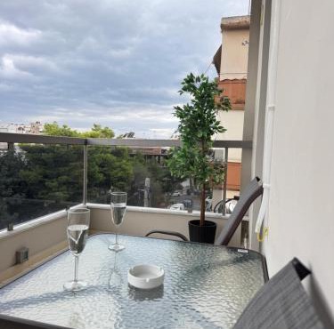 Stylish One-Bedroom with Spacious Balcony in Piraeus